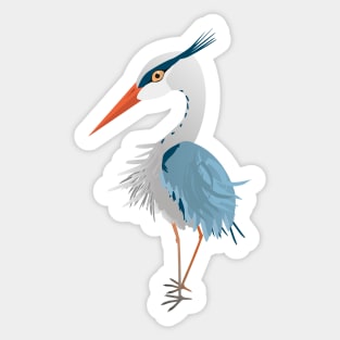 Cute blue heron Sticker